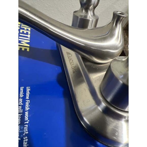 Glacier Bay Bathroom Faucet Brushed Nickel Brass Trim Finish Two Handles - Picture 9 of 16